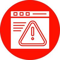 Warning Browser Multi Color Circle Icon vector