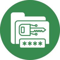 Encryption Multi Color Circle Icon vector