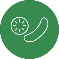 Cucumber Multi Color Circle Icon vector