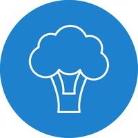 Broccoli Multi Color Circle Icon vector