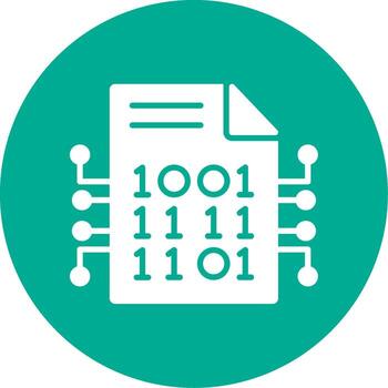 Encryption Data Multi Color Circle Icon vector