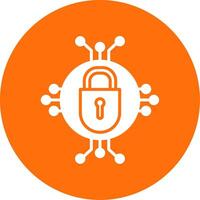 Cyber Security Multi Color Circle Icon vector