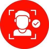 Face Detection Multi Color Circle Icon vector