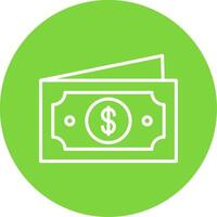 Paper Money Multi Color Circle Icon vector