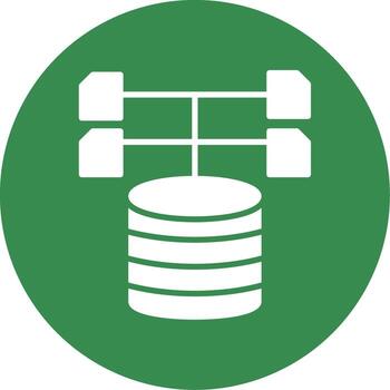 Data Collection Multi Color Circle Icon vector