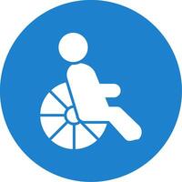 Disability Multi Color Circle Icon vector