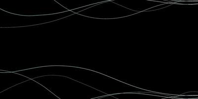 Abstract wavy dynamic blue green violet light lines curve banner on black background in concept technology, neural network, neurology, science, music, neon light vector