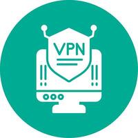 Vpn Multi Color Circle Icon vector