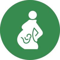 Pregnency Multi Color Circle Icon vector