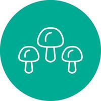 Mushrooms Multi Color Circle Icon vector