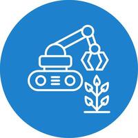 Agricultural Robot Multi Color Circle Icon vector