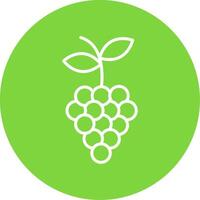 uvas multi color circulo icono vector