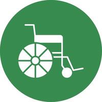 Wheelchair Multi Color Circle Icon vector