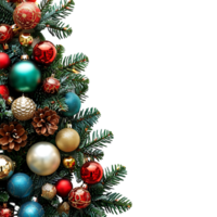 Navidad árbol ornamentales en aislado antecedentes png