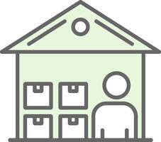 Warehouse Manager Fillay Icon Design vector