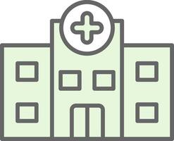 hospital relleno icono diseño vector