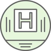 hospital firmar relleno icono diseño vector