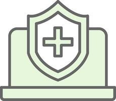 Health Insurance Fillay Icon Design vector