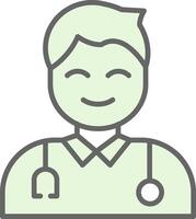 Male Doctor Fillay Icon Design vector