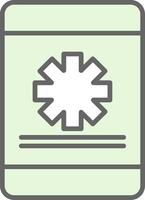 M-Health Fillay Icon Design vector