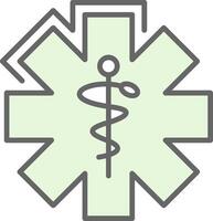 Caduceus Fillay Icon Design vector