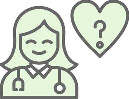 Ask a Doctor Fillay Icon Design vector