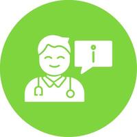 Medical Information Multi Color Circle Icon vector