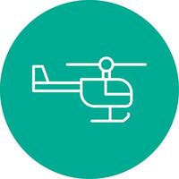 Helicopter Multi Color Circle Icon vector