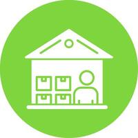 Warehouse Manager Multi Color Circle Icon vector