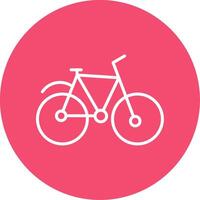 bicicleta multi color circulo icono vector