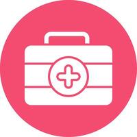 First Aid Kit Multi Color Circle Icon vector