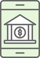 Banking App Fillay Icon Design vector