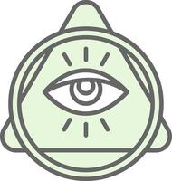 Eye Of Providence Fillay Icon Design vector