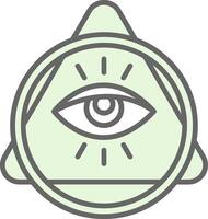 Eye Of Providence Fillay Icon Design vector