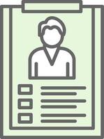 Employee Data Fillay Icon Design vector