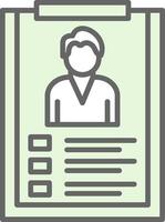 Employee Data Fillay Icon Design vector