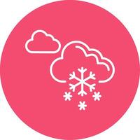 Snowing Multi Color Circle Icon vector