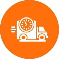 Delivery Time Multi Color Circle Icon vector