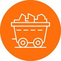 Coal Multi Color Circle Icon vector