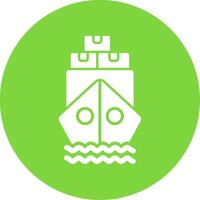 Ship By Sea Multi Color Circle Icon vector