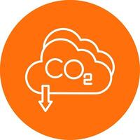 Co2 Multi Color Circle Icon vector