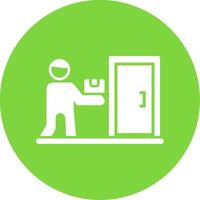 Door To Door Delivery Multi Color Circle Icon vector