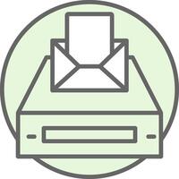 Project Inbox Fillay Icon Design vector