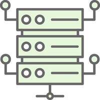 base de datos Architecutre relleno icono diseño vector