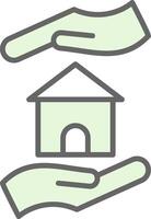 Home Insurance Fillay Icon Design vector