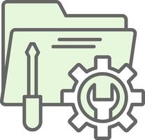 Tech Services Fillay Icon Design vector