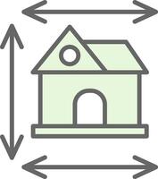 Home Dimensions Fillay Icon Design vector