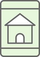 Find Home OnLine Circle Multi Circle Fillay Icon Design vector
