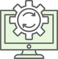 Data Processing Fillay Icon Design vector