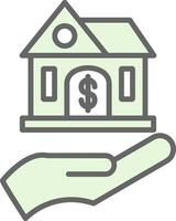 Buy A house Fillay Icon Design vector